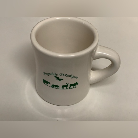 1990s Vintage Wildlife Animal Illustrated REPUBLIC MICHIGAN Ceramic Coffee Mug - Picture 13 of 14